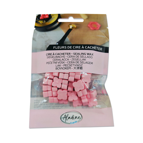 photo-Cire à cacheter - Rose clair - Fleur de cire - Carterie - Loisirs créatifs - Aladine