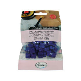 Perles De Cire à Cacheter Aladine – Violet Nacré, 60 Perles Pour Environ 20 Cachets