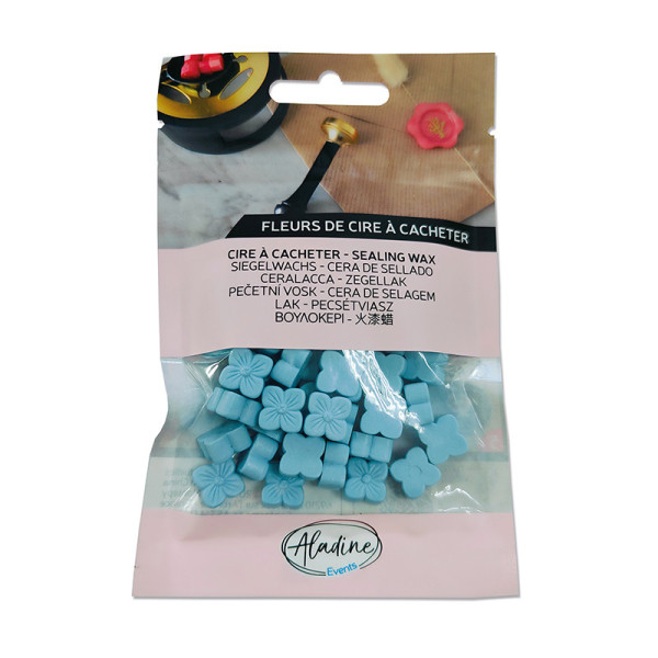 photo-Cire à cacheter - Bleu layette - Fleur de cire - Carterie - Loisirs créatifs - Aladine