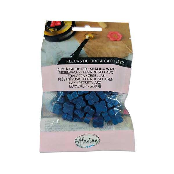 photo-Cire à cacheter - Bleu ardoise nacré - Fleur de cire - Carterie - Loisirs créatifs - Aladine