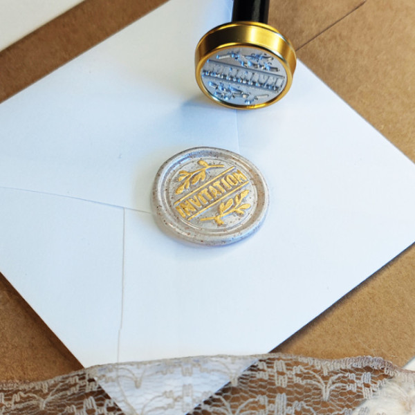 Sceau pour cachet de cire - Invitation - Mariage - Faire-part - Carterie - Aladine