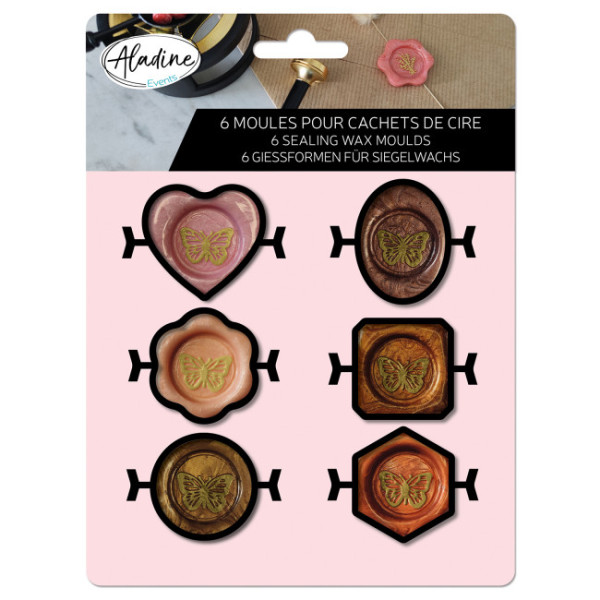 photo-Moules pour cachet de cire - 6 formes - Carterie - Loisirs créatifs - Aladine