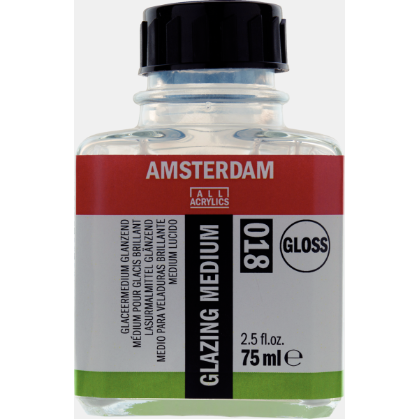photo-Médium pour glacis - Brillant - Peinture acrylique - Amsterdam - Flacon 75ml