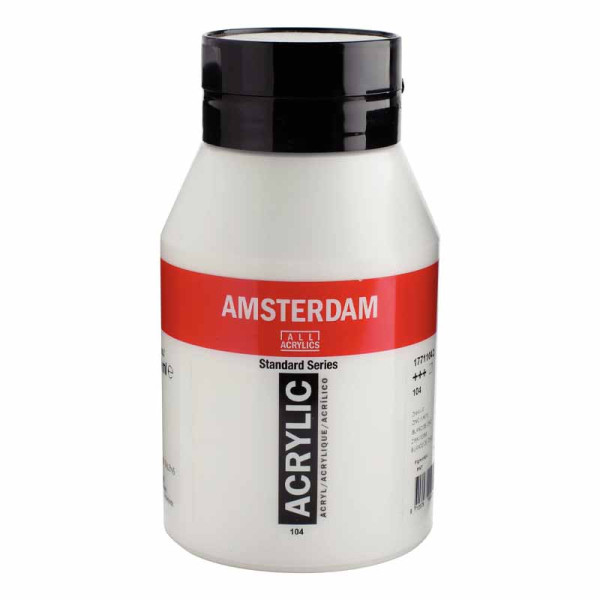 photo-Peinture acrylique - Blanc de titane - 105 - Amsterdam Acrylic - Bidon 1L