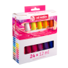 Peinture acrylique - 24 tubes de 12 ml - Art creation - Couleurs assorties