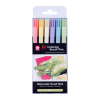 photo-Feutres - Aquarella - Pointe pinceau - 6 couleurs pastel - Sakura - Koi - Dessin
