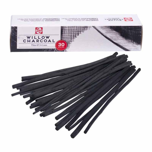 Fusains - Fins - Diamètre 3/4mm - 30 sticks - Croquis - Dessin - Art creation