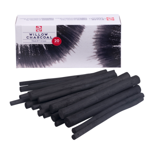 Fusains - Epais - Diamètre 7/12mm - 20 sticks - Croquis - Dessin - Art creation