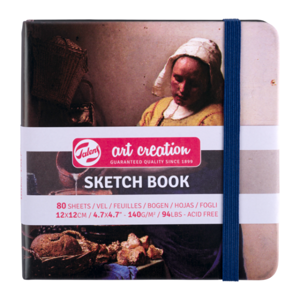 photo-Carnet - Croquis - Dessin - Notes - 12x12cm - 80 pages - Couverture tableau la laitière