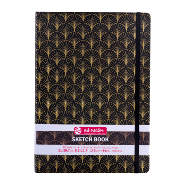 photo-Carnet - Croquis - Dessin - Notes - A4 - 80pages - Couverture art déco
