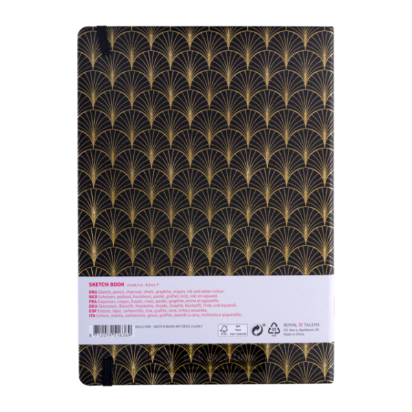 Carnet - Croquis - Dessin - Notes - A4 - 80pages - Couverture art déco