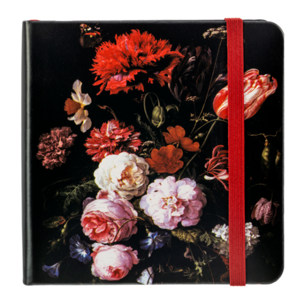 Carnet - Croquis - Dessin - Notes - 12x12cm - 80pages - Couverture peinture fleurs