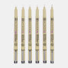 Feutres - Noir - Assortiment 6 pointes - Sakura - Pigma Micron - Dessin - Illustration