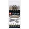 photo-Feutres - Noir - Assortiment 6 pointes - Sakura - Pigma Micron - Dessin - Illustration