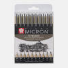 photo-Feutres - Noir - Assortiment 10 pointes - Sakura - Pigma Micron - Dessin - Illustration
