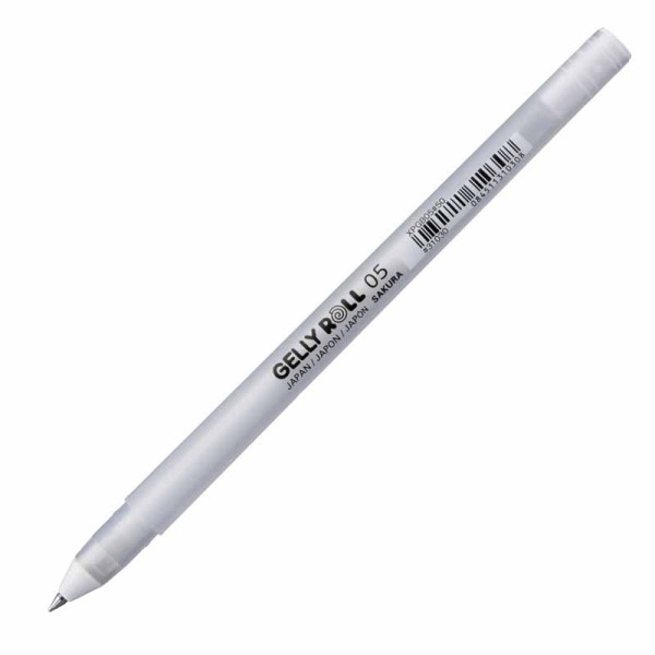 photo-Stylo - Roller - Blanc - Pointe fine 0,5 - Sakura Gelly Roll - Dessin - Illustration
