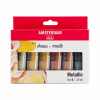 photo-Peinture acrylique - 6 couleurs métalliques - Tubes 20ml - Amsterdam
