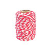 photo-Ficelle - Coton - Rouge/Blanc - 25m - Loisirs créatifs - Bijoux - CTOP