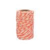 photo-Ficelle - Coton - Orange/Blanc - 25m - Loisirs créatifs - Bijoux - CTOP