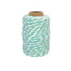 photo-Ficelle - Coton - Turquoise/Blanc - 25m - Loisirs créatifs - Bijoux - CTOP