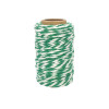 photo-Ficelle - Coton - Vert foncé/Blanc - 25m - Loisirs créatifs - Bijoux - CTOP