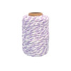 photo-Ficelle - Coton - Lilas/Blanc - 25m - Loisirs créatifs - Bijoux - CTOP
