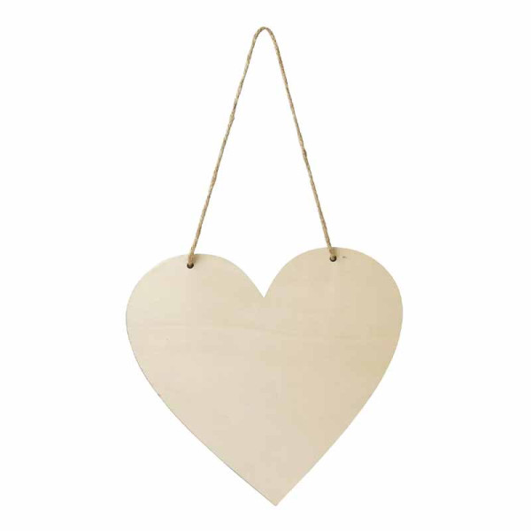 photo-Coeur - A suspendre - Bois - A décorer et personnaliser - 20x 20cm - Loisirs créatifs