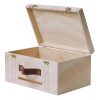 photo-Urne - Bois - Valisette de voyage - A décorer et personnaliser - 30x20x15cm