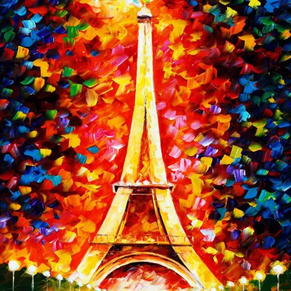 photo-Peinture au numéro - Adulte/Enfant - Modèle Tour Eiffel - 30x40cm - Toile + peinture + pinceaux