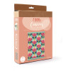 photo-Kit broderie - Canevas - Fleurs de lotus - Toile + tourillons + aiguilles + fils - Graine créative