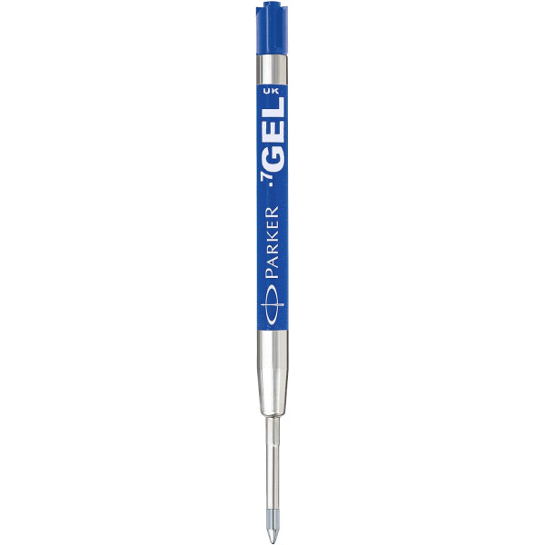Recharge pour stylo - Encre gel - Bleu - Pointe moyenne 0,7mm - Parker Quink
