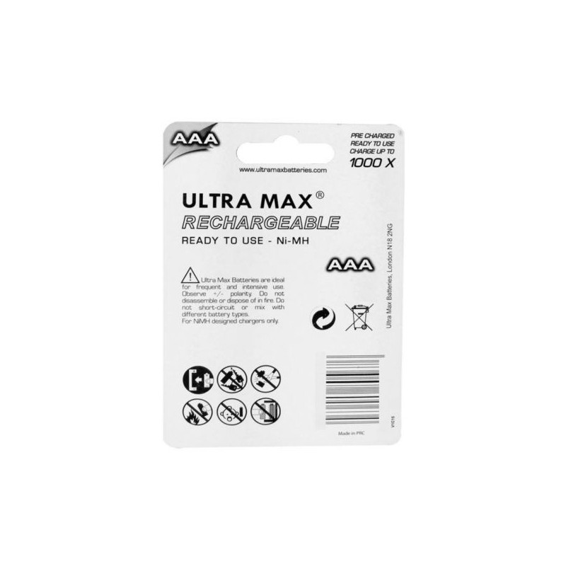 Pile Rechargeable Aa Lr6 X4 - Ultra Max | Surdiscount