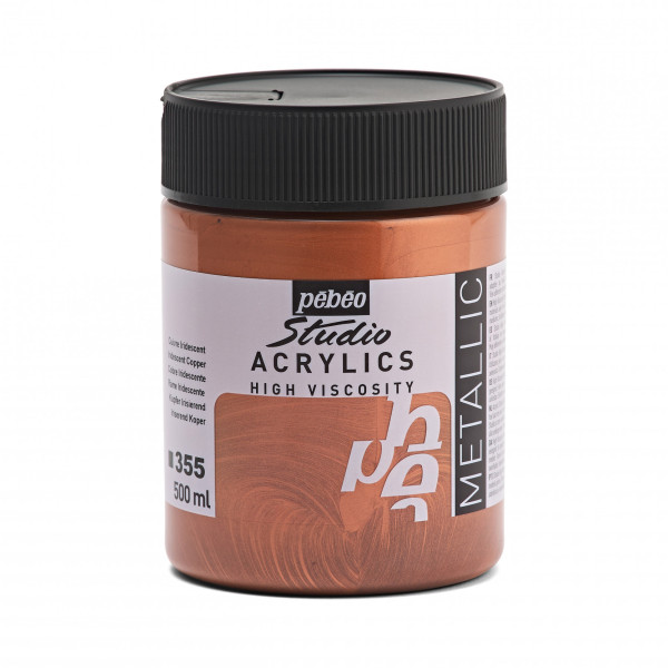 photo-Peinture acrylique - Cuivre - 355 - Pébéo Studio - Pot de 500ml