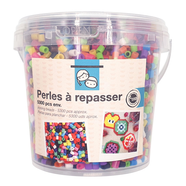 photo-Perles à repasser - Plastique - Assortiment couleurs - 5300 pièces - Loisirs créatifs