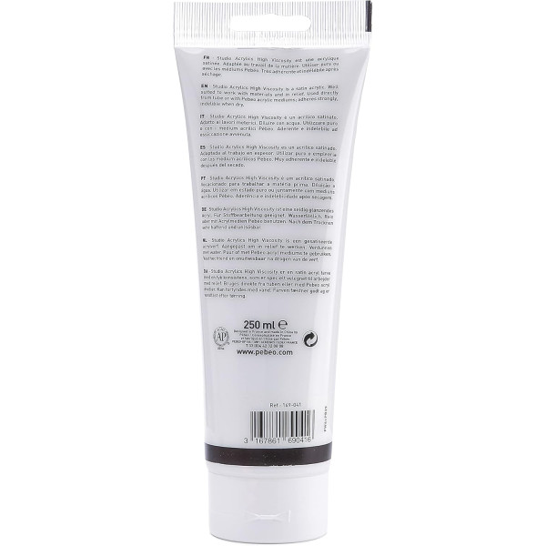 Peinture acrylique - Blanc vif - 41 - Pébéo Studio - Tube de 250 ml