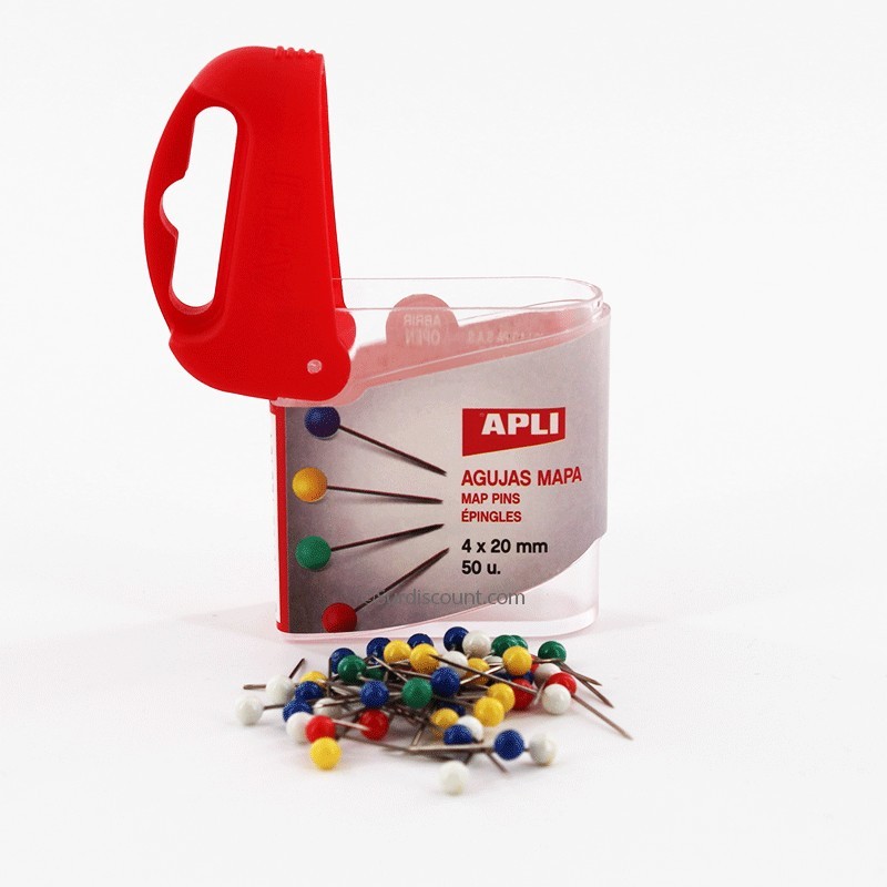 50 Épingles A Tète Ronde Assorties 4X20Mm Apli 12348 | Surdiscount