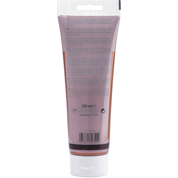 Peinture acrylique - Cuivre - 355 - Pébéo Studio - Tube de 250 ml