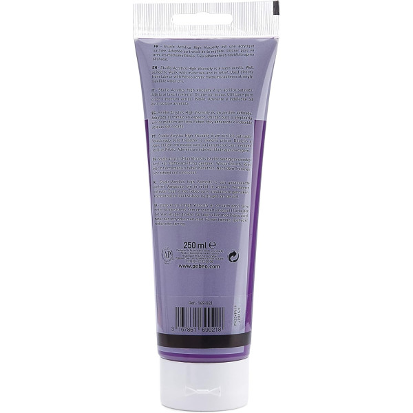 Peinture acrylique - Violet d'orient - 21 - Pébéo Studio - Tube de 250 ml