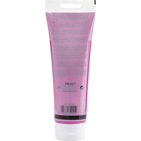 Peinture acrylique - Rose vif - 45 - Pébéo Studio - Tube de 250 ml