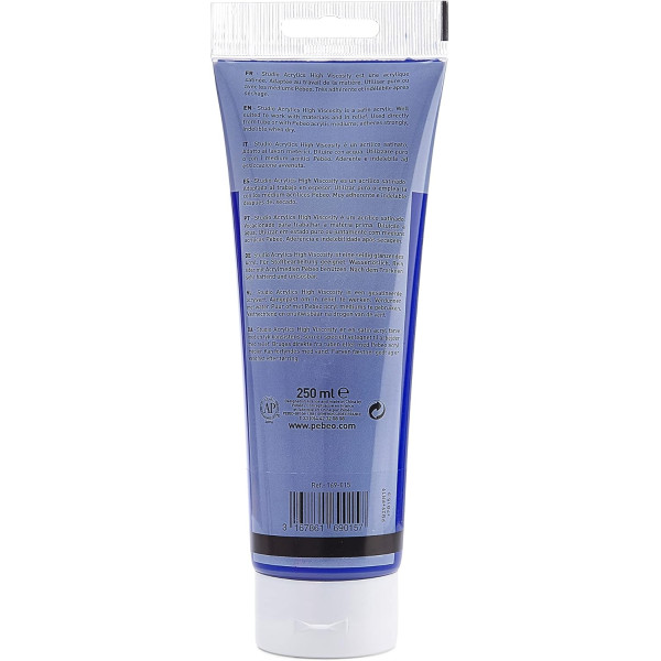 Peinture acrylique - Bleu outremer foncé - 15 - Pébéo Studio - Tube de 250 ml