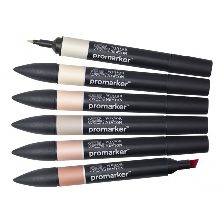 Lot de 6 feutres Promaker tons chair - Winsor et Newton | Surdiscount