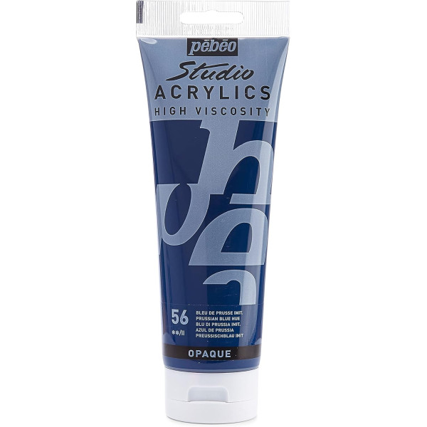 photo-Peinture acrylique - Bleu de Prusse - 56 - Pébéo Studio - Tube de 250 ml