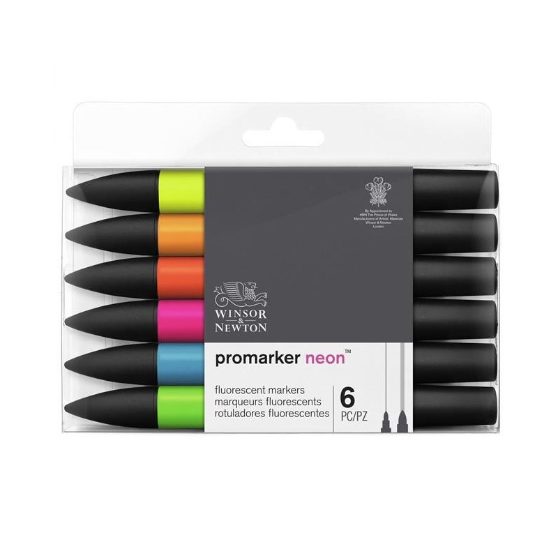 photo-Feutres - Promarker - 6 couleurs néon - Winsor et Newton - Dessin - Illustration