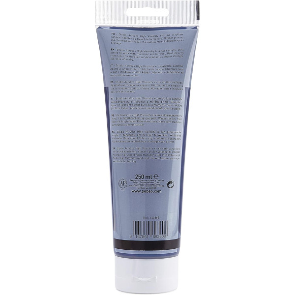 Peinture acrylique - Bleu noir iridescent - 360 - Pébéo Studio - Tube de 250 ml