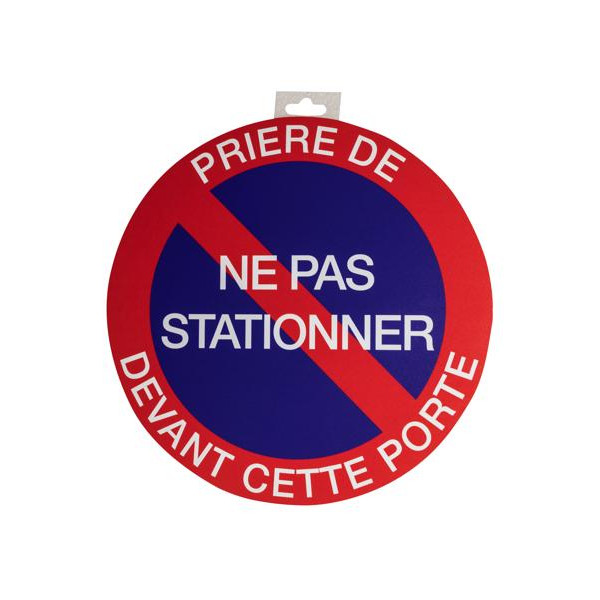 photo-Panneau - Signalétique - Prière de ne pas stationner devant cette porte - Rouge - 30 cm