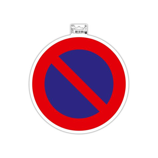 photo-Panneau - Adhésif - Signalétique - Stationnement interdit - Rouge - 30 cm