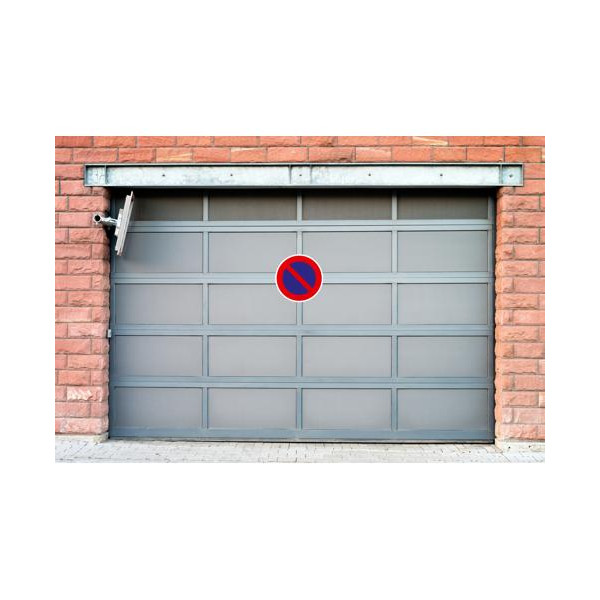 Panneau - Adhésif - Signalétique - Stationnement interdit - Rouge - 30 cm