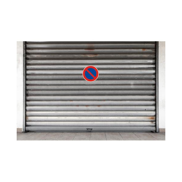 Panneau - Adhésif - Signalétique - Stationnement interdit - Rouge - 30 cm