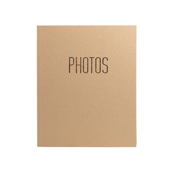 photo-Album photo - Classeur - Couverture beige - 60 pages - 120 photos 10x15cm