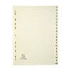 Intercalaires - A4 - 20 touches - Alphabétique - A-Z - Beige - Pour classeur - Exacompta